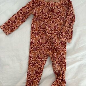 Kate Quinn Red and Orange Floral Romper